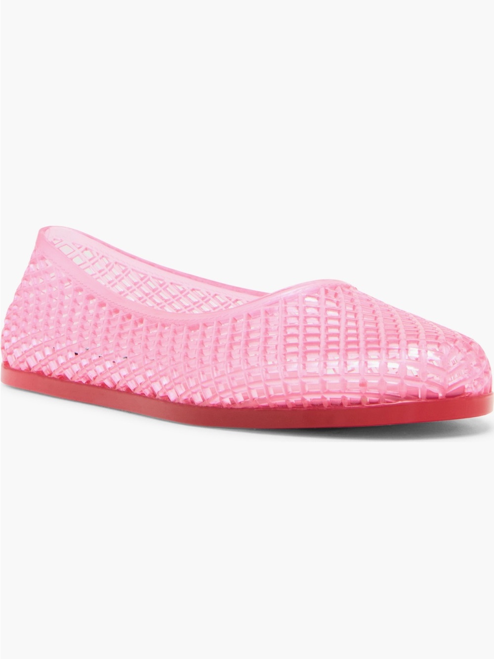 NEW Steve Madden Gyzmo Perforated Jelly Flat in Pink
